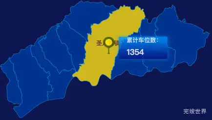 echarts运城市平陆县geoJson地图点击地图插小旗