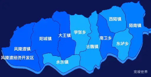 echarts运城市芮城县geoJson地图 visualMap控制地图颜色