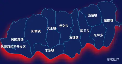 echarts运城市芮城县geoJson地图阴影