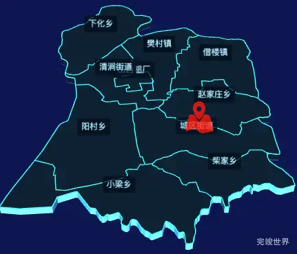 echarts运城市河津市geoJson地图3d地图自定义图标