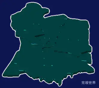 threejs运城市河津市geoJson地图3d地图添加描边效果