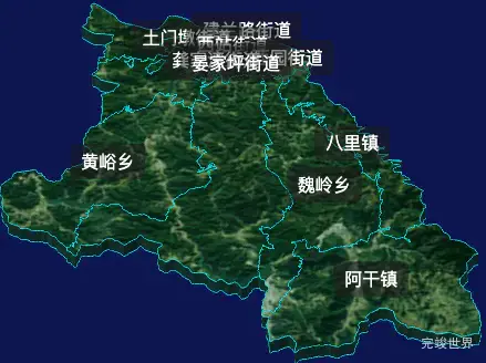 threejs兰州市七里河区geoJson地图3d地图css2d标签