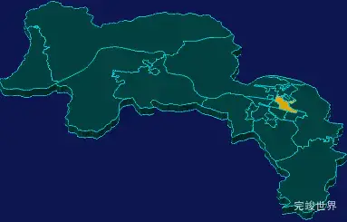 threejs兰州市西固区geoJson地图3d地图指定区域闪烁