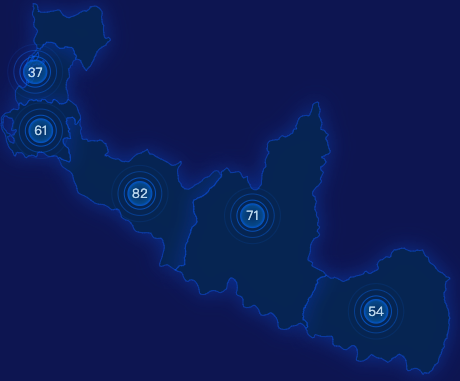 echarts兰州市红古区geoJson地图圆形波纹状气泡图