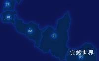 echarts兰州市红古区geoJson地图圆形波纹状气泡图代码演示