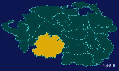 threejs兰州市永登县geoJson地图3d地图指定区域闪烁