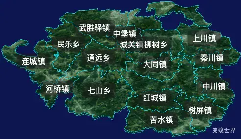 threejs兰州市永登县geoJson地图3d地图