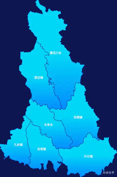 echarts兰州市皋兰县geoJson地图局部颜色渐变