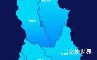 echarts兰州市皋兰县geoJson地图局部颜色渐变实例