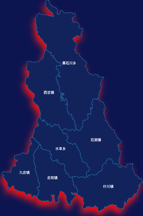 echarts兰州市皋兰县geoJson地图阴影