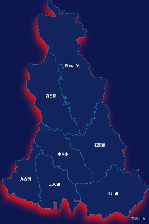 echarts兰州市皋兰县geoJson地图阴影