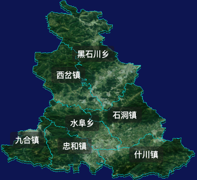 threejs兰州市皋兰县geoJson地图3d地图css2d标签