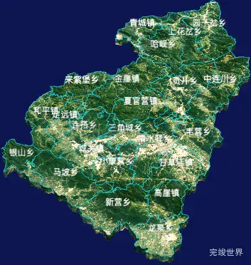 echarts兰州市榆中县geoJson地图3d地图自定义贴图-绿色地面