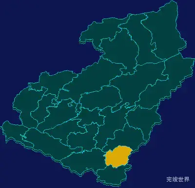 threejs兰州市榆中县geoJson地图3d地图指定区域闪烁