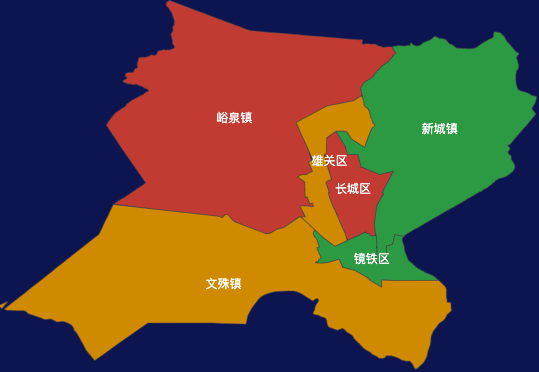 echarts嘉峪关市嘉峪关市geoJson地图定义颜色