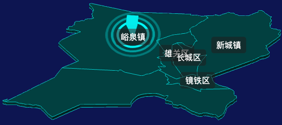 threejs嘉峪关市嘉峪关市geoJson地图3d地图添加旋转棱锥