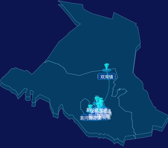 echarts金昌市金川区geoJson地图label自定义样式