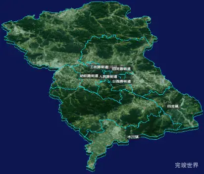 threejs白银市白银区geoJson地图3d地图CSS3D标签