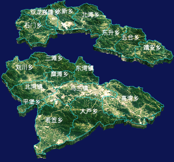 echarts白银市靖远县geoJson地图3d地图自定义贴图-绿色地面