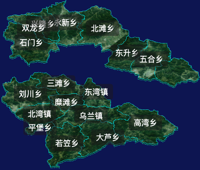threejs白银市靖远县geoJson地图3d地图css2d标签