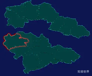 threejs白银市靖远县geoJson地图3d地图红色描边闪烁警报