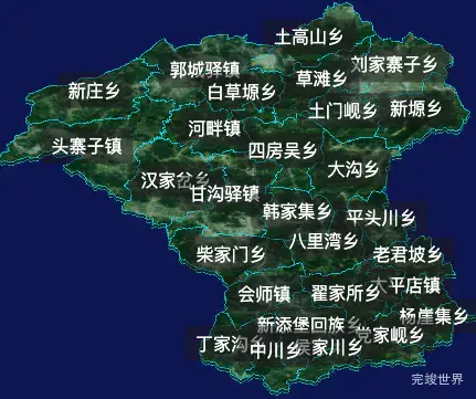 threejs白银市会宁县geoJson地图3d地图自定义贴图加CSS2D标签