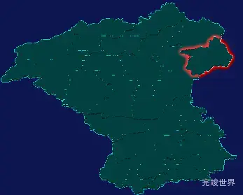 threejs白银市会宁县geoJson地图3d地图红色描边闪烁警报
