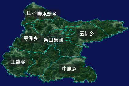 threejs白银市景泰县geoJson地图3d地图CSS2D外加旋转棱锥