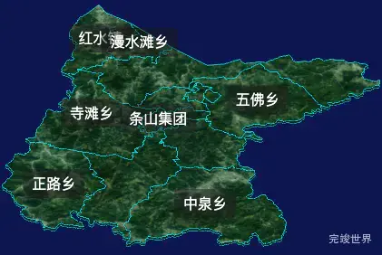 threejs白银市景泰县geoJson地图3d地图CSS2D外加旋转棱锥