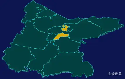 threejs白银市景泰县geoJson地图3d地图指定区域闪烁