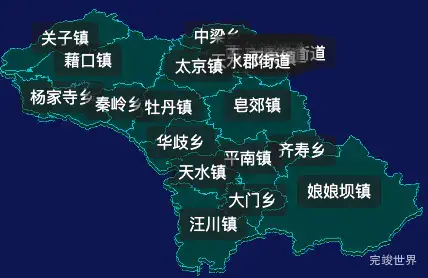 threejs天水市秦州区geoJson地图3d地图css2d标签