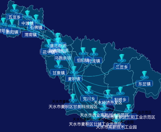 echarts天水市麦积区geoJson地图label自定义样式