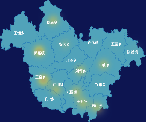 echarts天水市秦安县geoJson地图热力图