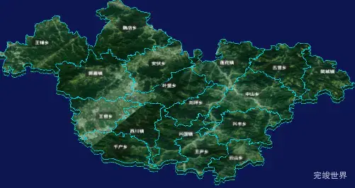 threejs天水市秦安县geoJson地图3d地图CSS3D标签