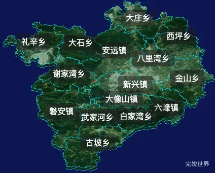 threejs天水市甘谷县geoJson地图3d地图css2d标签