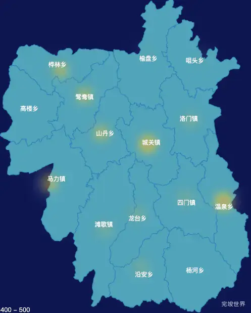 echarts天水市武山县geoJson地图热力图