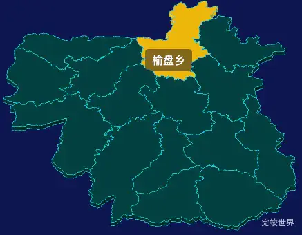 threejs天水市武山县geoJson地图3d地图鼠标移入显示标签并高亮