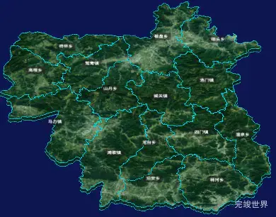 threejs天水市武山县geoJson地图3d地图CSS3D标签