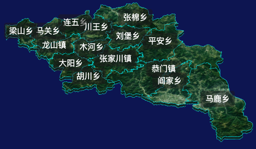 threejs天水市张家川回族自治县geoJson地图3d地图自定义贴图加CSS2D标签