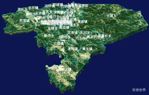 echarts武威市凉州区geoJson地图3d地图自定义贴图-绿色地面