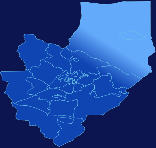 echarts张掖市甘州区geoJson地图全局颜色渐变