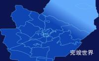 echarts张掖市甘州区geoJson地图全局颜色渐变效果