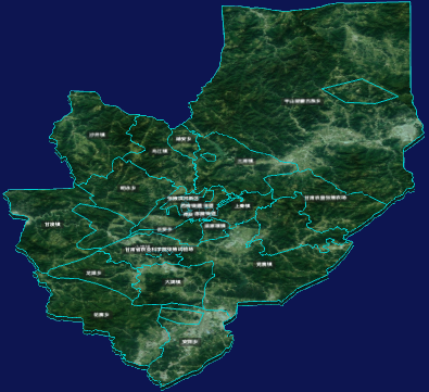 threejs张掖市甘州区geoJson地图3d地图CSS3D标签