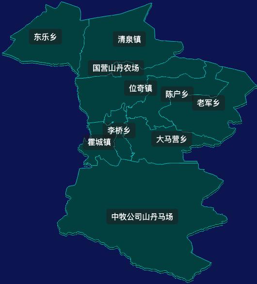 threejs张掖市山丹县geoJson地图3d地图css2d标签