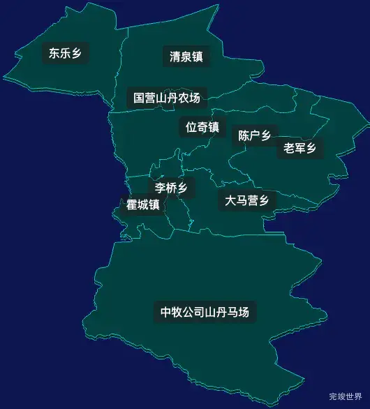 threejs张掖市山丹县geoJson地图3d地图css2d标签