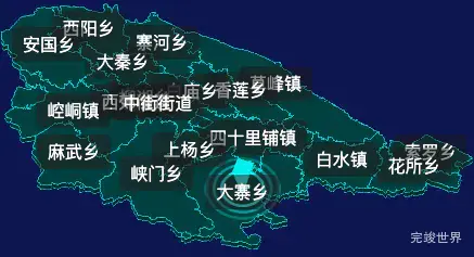 threejs平凉市崆峒区geoJson地图3d地图CSS2D外加旋转棱锥