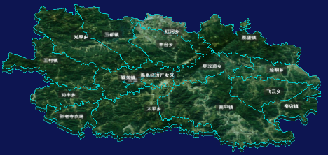threejs平凉市泾川县geoJson地图3d地图自定义贴图加CSS3D标签
