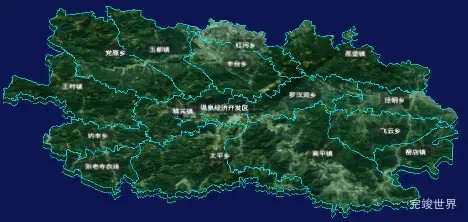 threejs平凉市泾川县geoJson地图3d地图自定义贴图加CSS3D标签