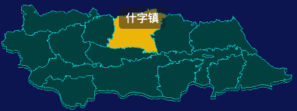 threejs平凉市灵台县geoJson地图3d地图指定区域闪烁