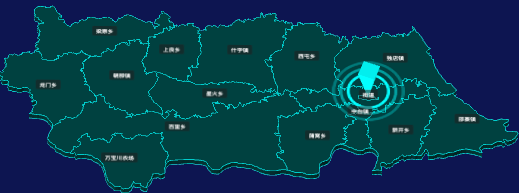threejs平凉市灵台县geoJson地图3d地图添加旋转棱锥